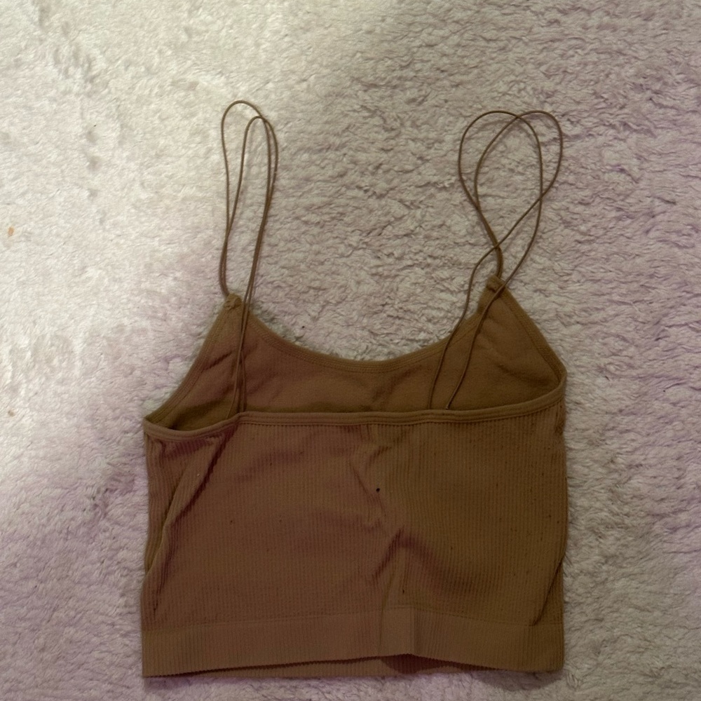 LA Hearts: Pacsun Double Strap Beige Top
